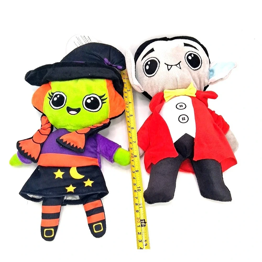 Thrills and Chills Halloween Creepy Dog Grunting Chew Toy Vampire Witch Bundle